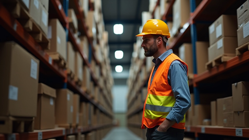 Supplier warehouse with proper climate control monitoring equipment and organized inventory management system